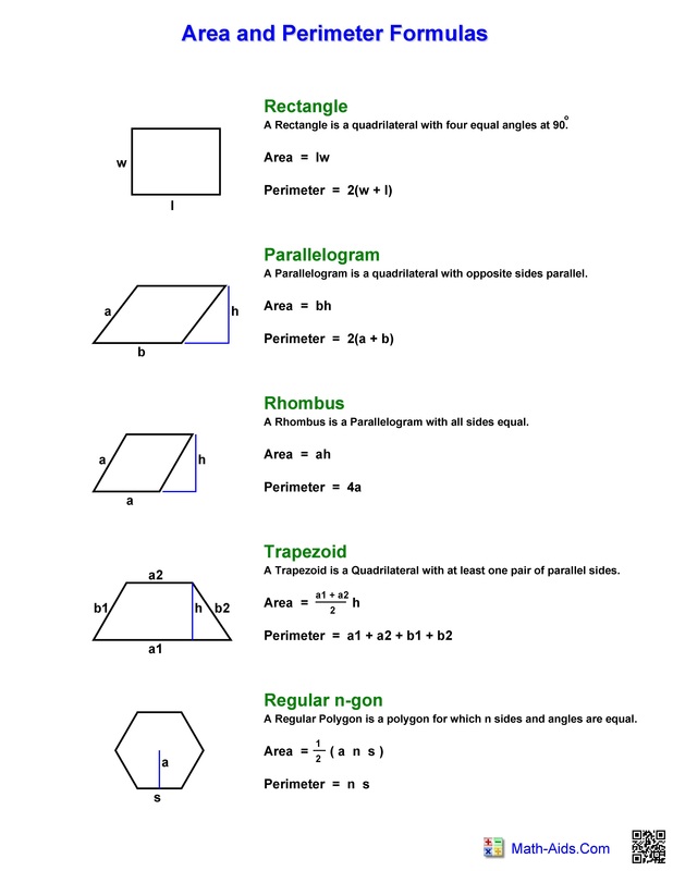 area formula rectangle